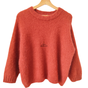 Pull oversize 53% mohair American Vintage pino18F S rouille NEUF