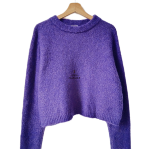 Pull oversize 53% mohair American Vintage pino18F M violet TBE