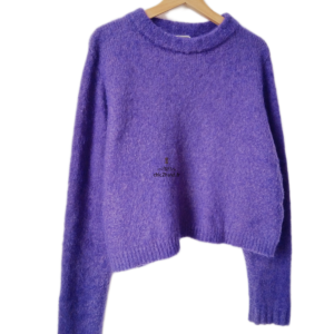 Pull oversize 53% mohair American Vintage pino18F M violet TBE