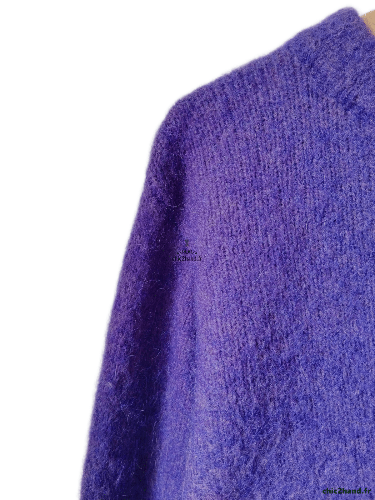 Pull oversize 53% mohair American Vintage pino18F M violet TBE – Image 3