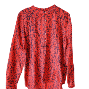 Très jolie chemise en 100% pure soie Pepe Jeans S  Neuf rouge bordeaux motif