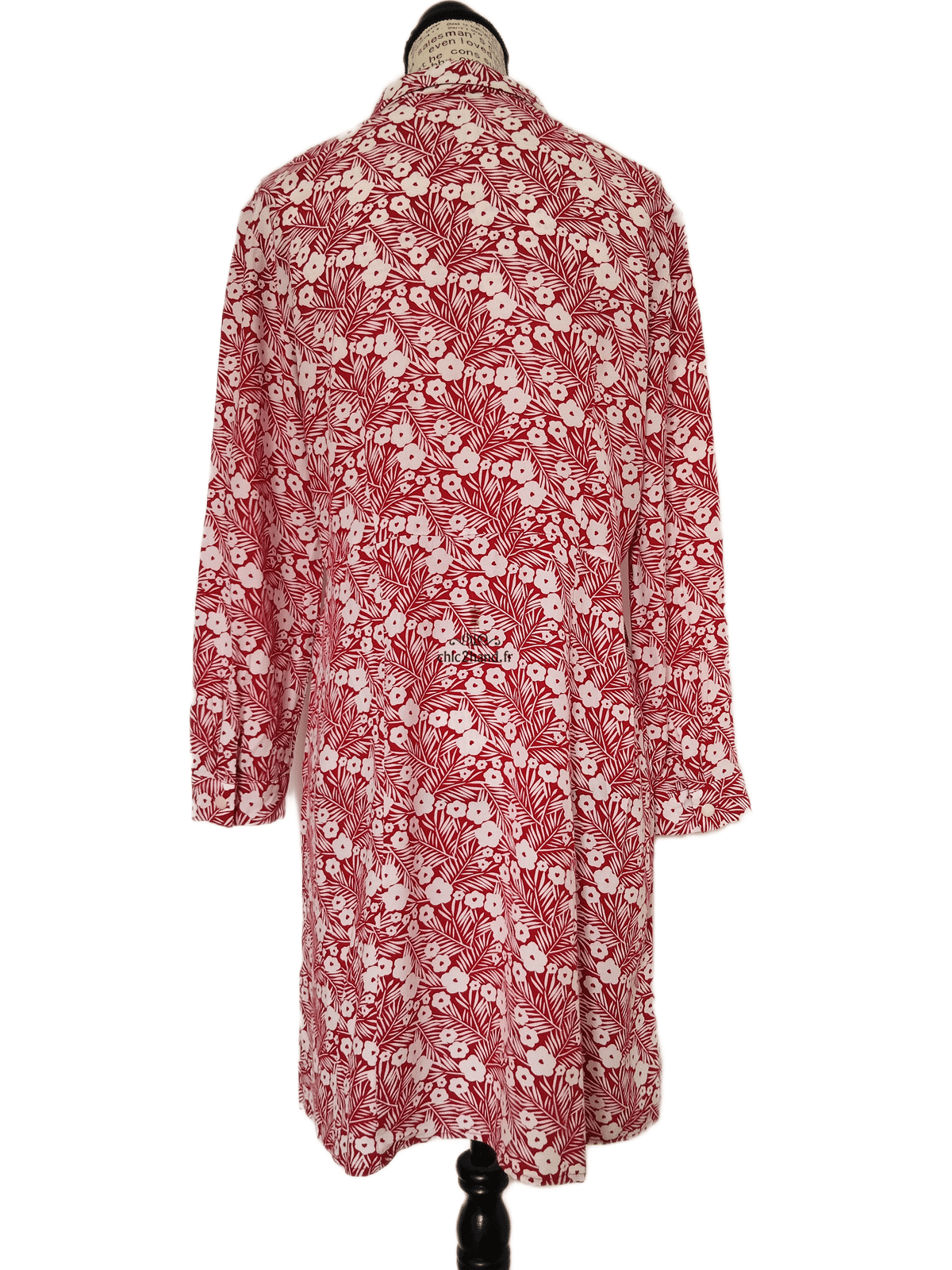 Robe manches ballons Des Petits Hauts evazel S T1 blanc fleuri rouge NEUF – Image 11