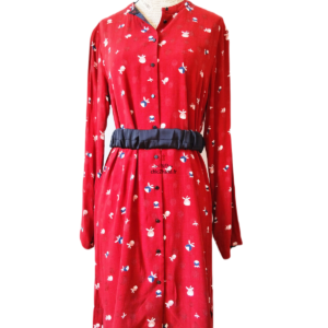 Robe longue chemise Comptoir des Cotonniers rouge bordeaux delgaudio FR34 NEUF