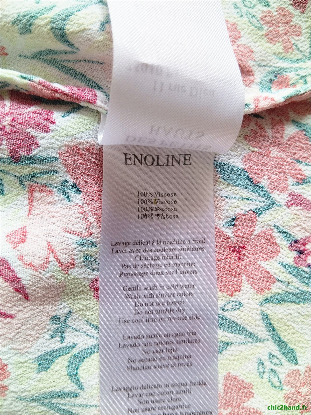 Robe longue porfeuille Des Petits Hauts enoline S T0 blanc fleuri rose NEUF – Image 13