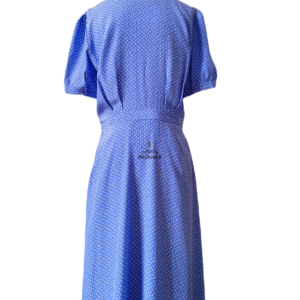 Robe portefeuille 100% pure soie col V Comptoir des Cotonniers bleu ciel pois blanc M NEUF leanie