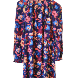 Robe col montant mi longue Comptoir des Cotonniers light viscose multicolore fleuri S NEUF