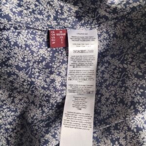 Robe 100% pure soie col claudine Comptoir des Cotonniers bleu pois blanc S TBE lollipop