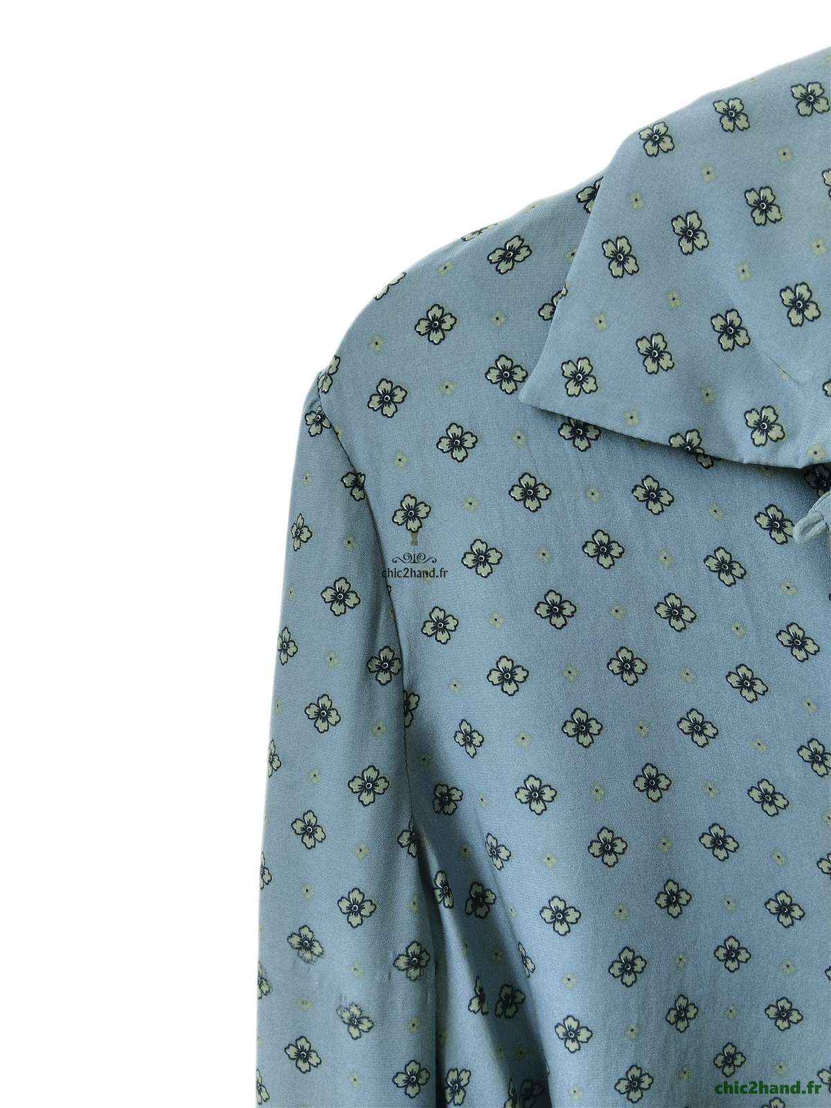 Robe longue 100% pure soie Comptoir des Cotonniers maridansa vert fleuri S NEUF – Image 4
