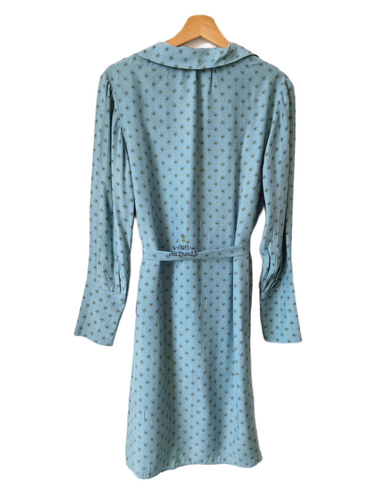 Robe longue 100% pure soie Comptoir des Cotonniers maridansa vert fleuri S NEUF – Image 6
