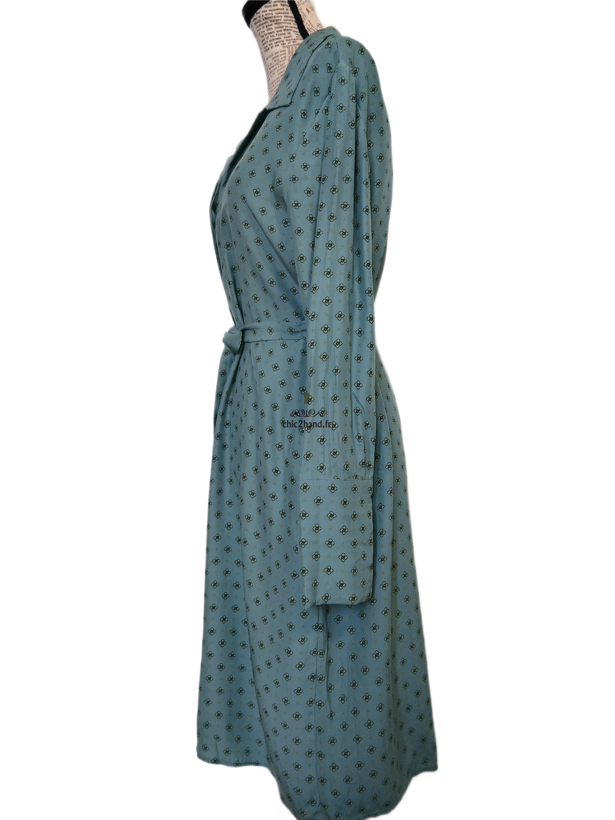 Robe longue 100% pure soie Comptoir des Cotonniers maridansa vert fleuri S NEUF – Image 8