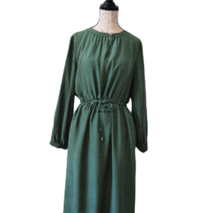 Robe longue 100% pure soie Comptoir des Cotonniers vert pois jaune M Neuf megrisa