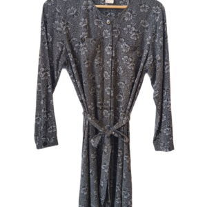 Robe longue porfeuille Des Petits Hauts Sannette S T0 vert kaki fleuri NEUF