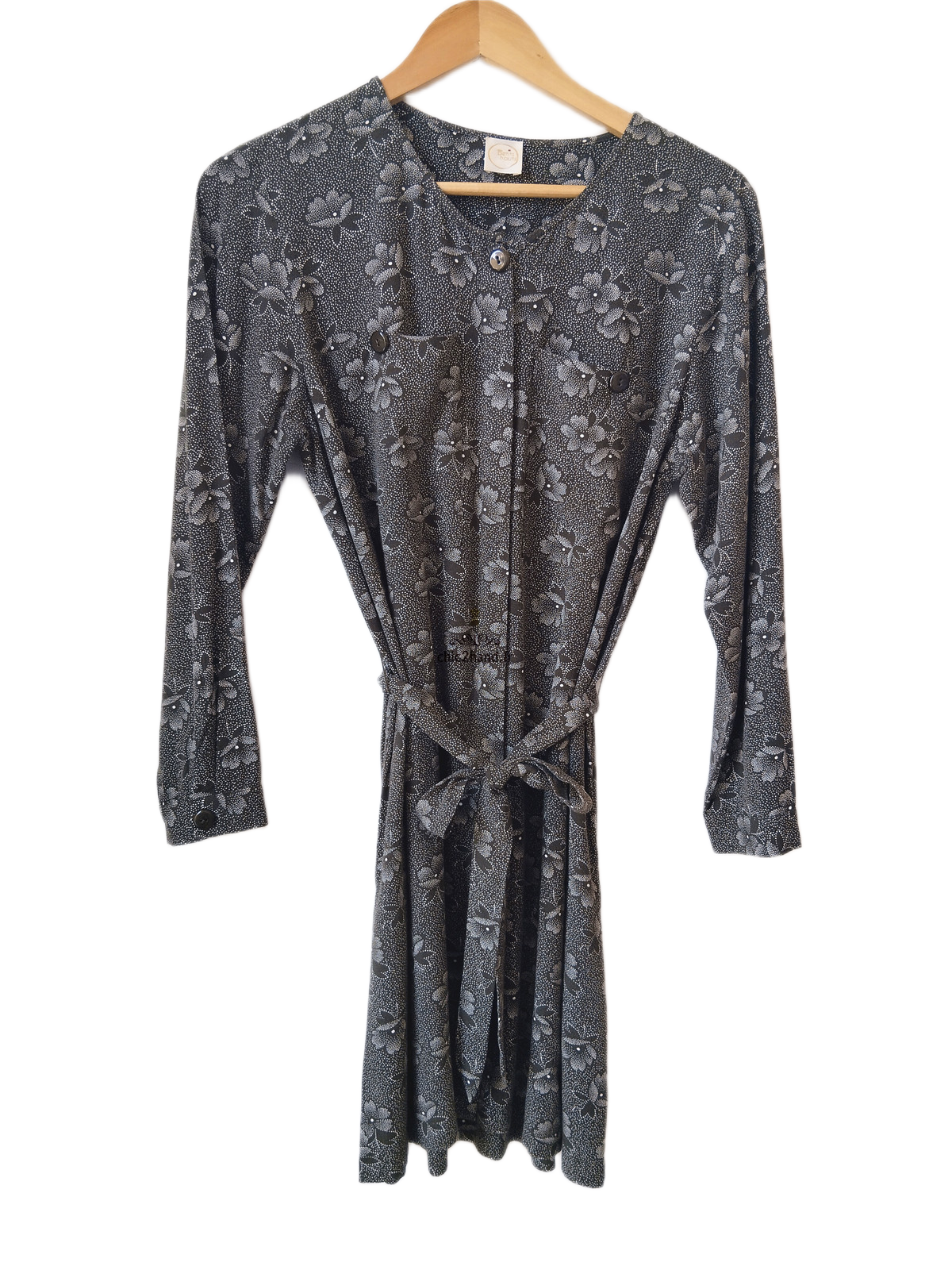 Robe longue porfeuille Des Petits Hauts Sannette S T0 vert kaki fleuri NEUF – Image 2