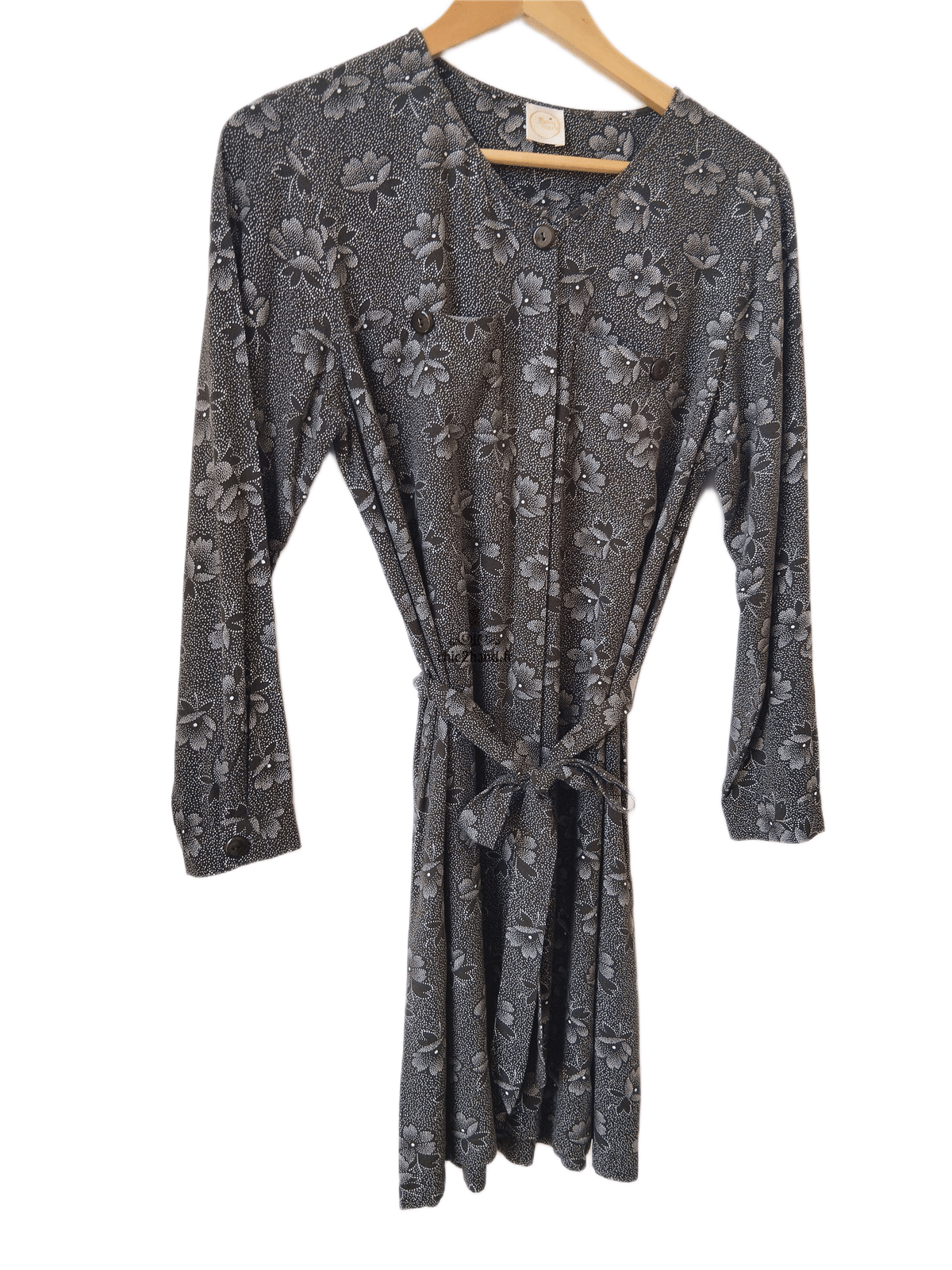 Robe longue porfeuille Des Petits Hauts Sannette S T0 vert kaki fleuri NEUF – Image 3