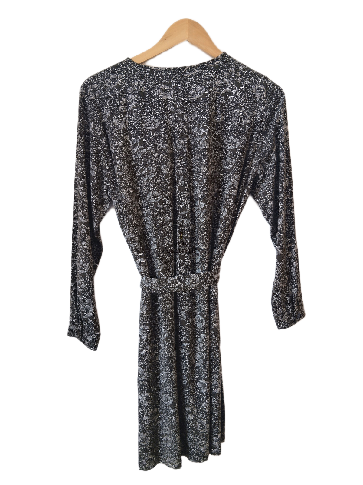 Robe longue porfeuille Des Petits Hauts Sannette S T0 vert kaki fleuri NEUF – Image 6