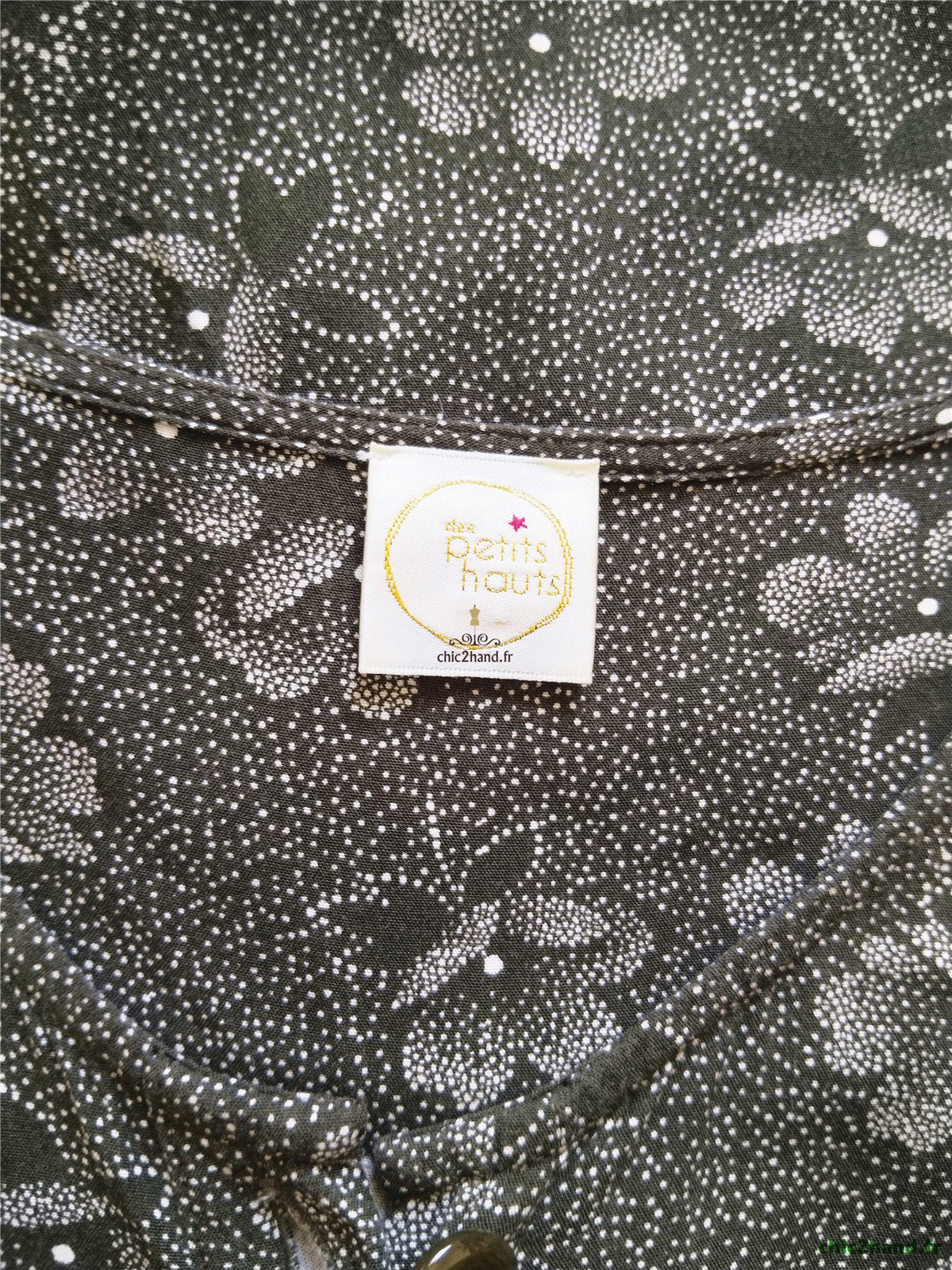 Robe longue porfeuille Des Petits Hauts Sannette S T0 vert kaki fleuri NEUF – Image 12