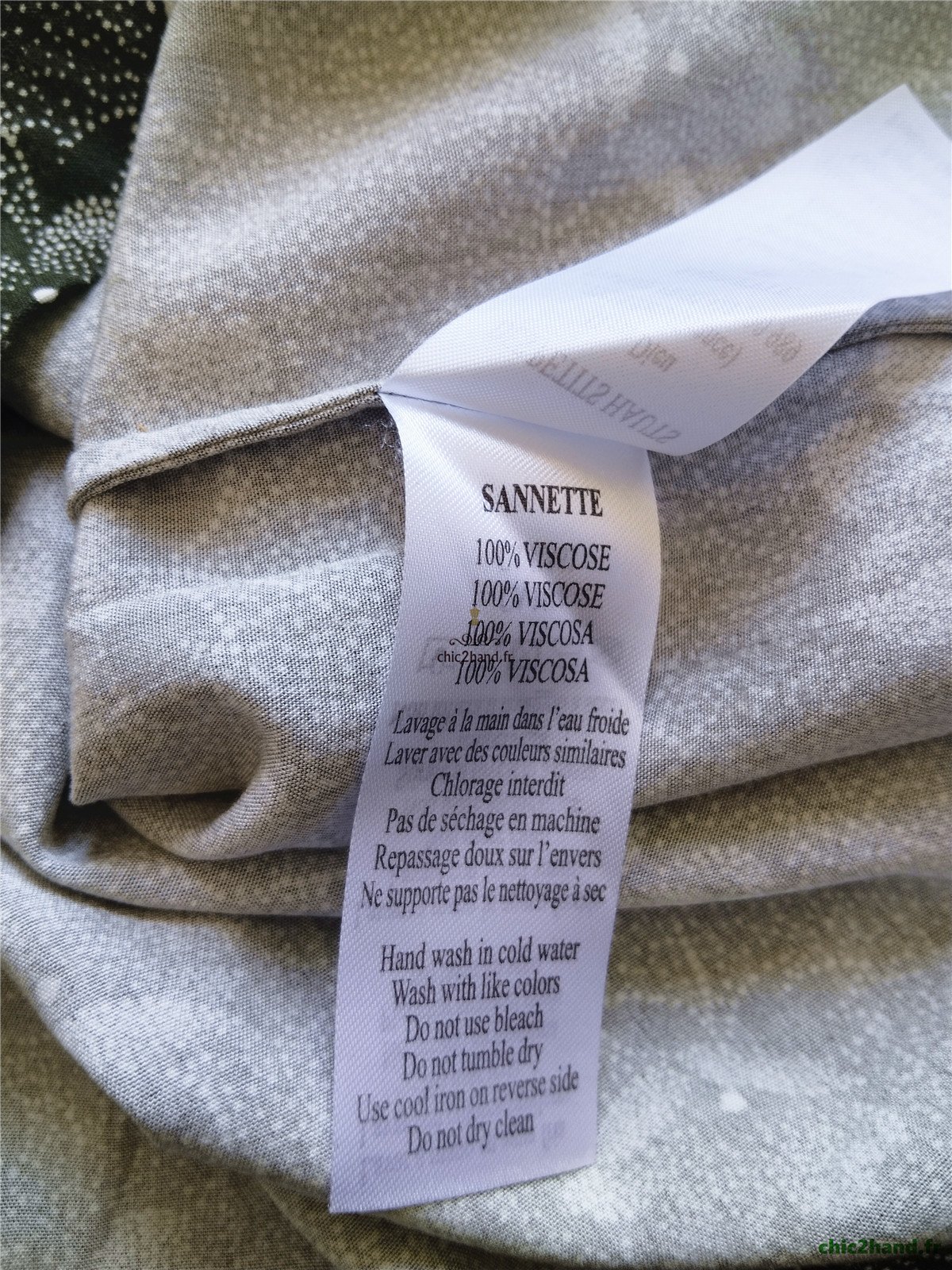 Robe longue porfeuille Des Petits Hauts Sannette S T0 vert kaki fleuri NEUF – Image 10