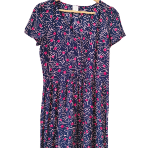 Robe longue porfeuille Des Petits Hauts stephanette S T0 bleu fleuri rose NEUF