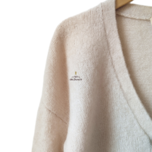 Gilet épais doudou ajouré 66% laine kid mohair Sézane S beige Excellent état