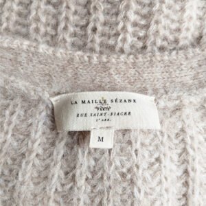 Gilet oversize épais doudou 70% laine alpaga Sézane M beige taupe Neuf