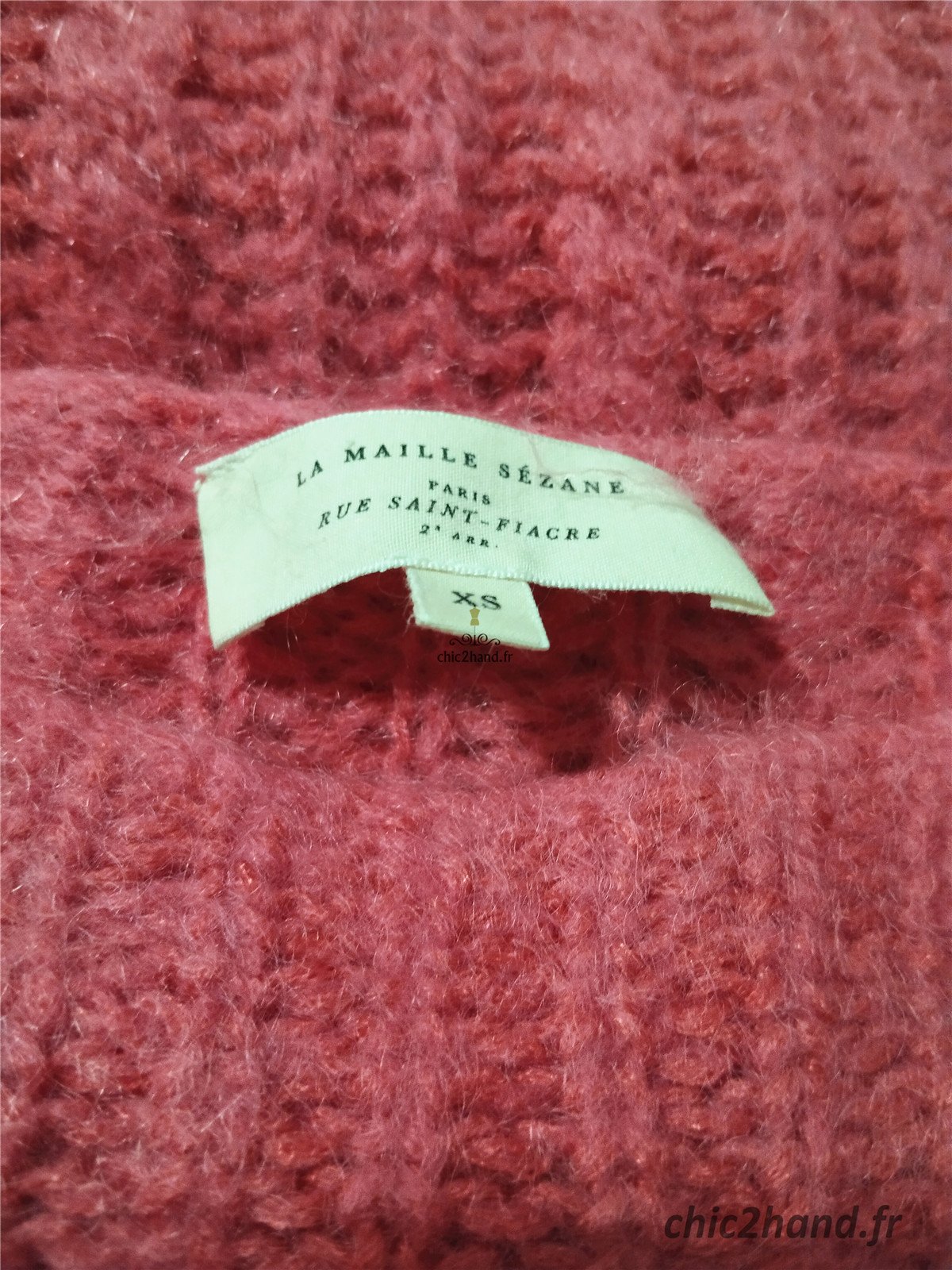 Pull épais doudou laine kid mohair Sézane XS rose TBE – Image 6