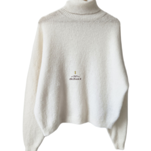 Pull oversize col roulé alpaga American Vintage TU blanc écru taj15O Excellent état