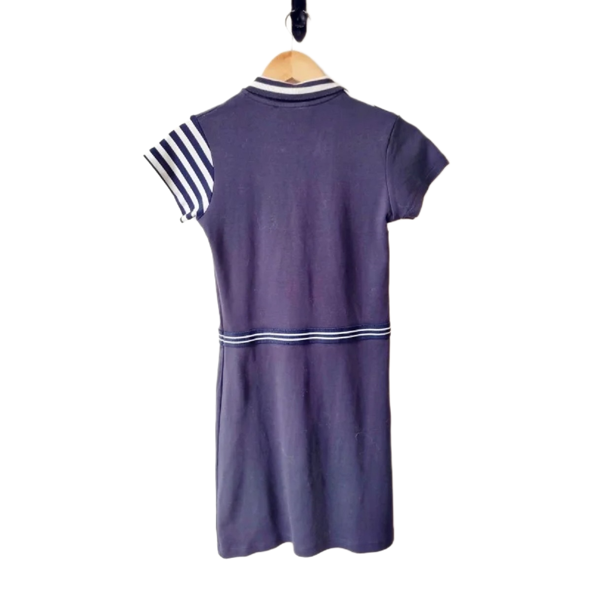 Robe polo coton Tommy Hilfiger XS S NEUF marnière bleu marine blanc – Image 4