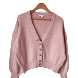Gilet cardigan oversize laine American Vintage TID19A tidsburg rose XS S NEUF