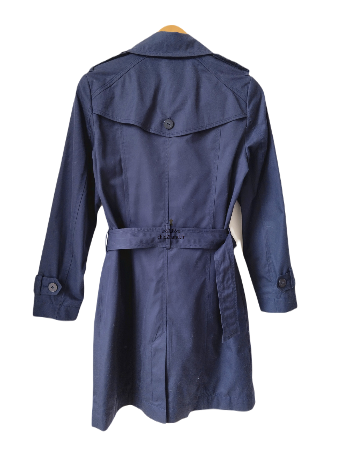 Trench imperméable classique doublure Comptoir des Cotonniers Cadeau bleu marine M neuf – Image 4