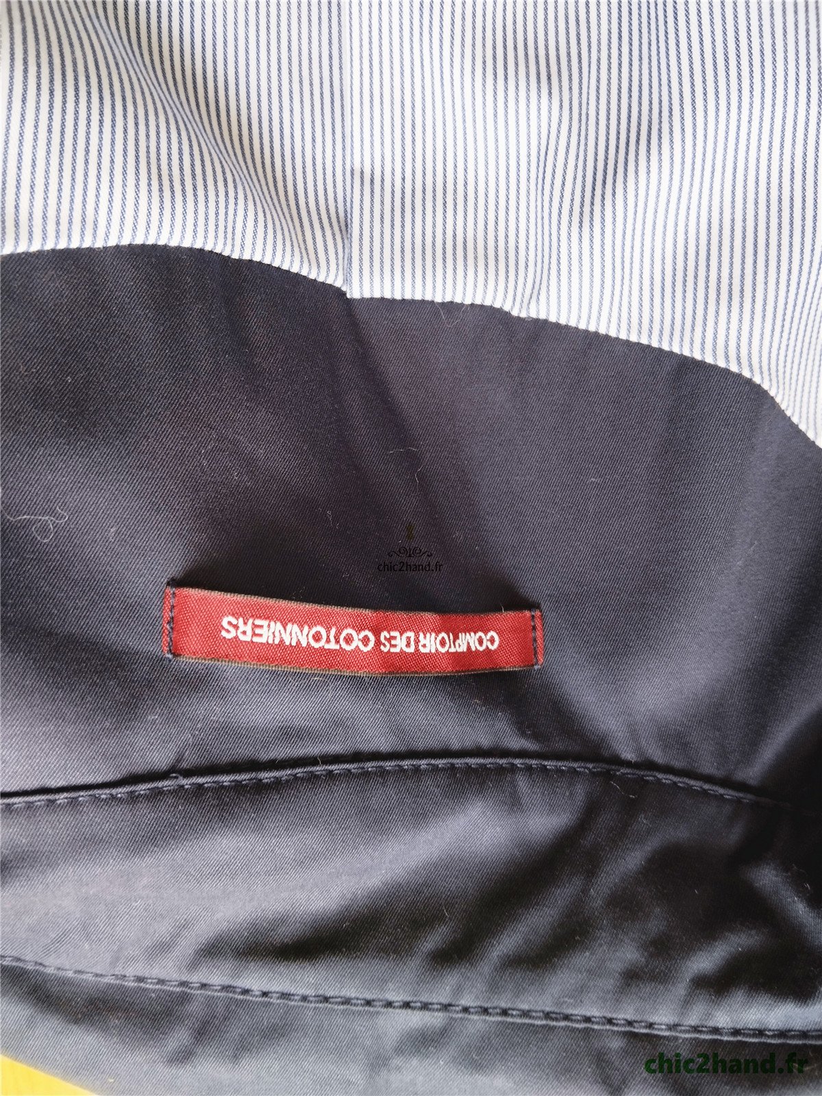 Trench imperméable classique doublure Comptoir des Cotonniers Cadeau bleu marine M neuf – Image 10