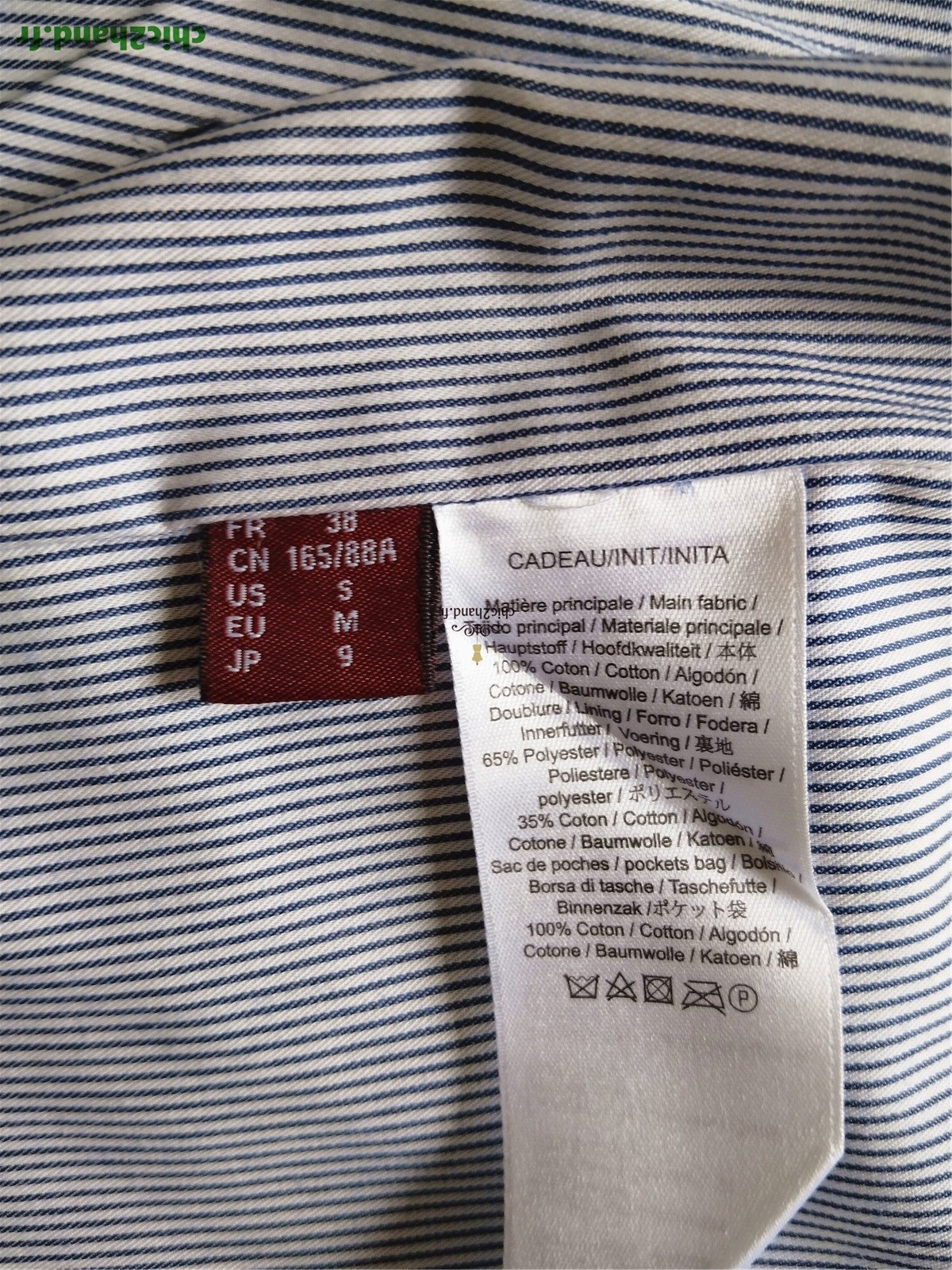 Trench imperméable classique doublure Comptoir des Cotonniers Cadeau bleu marine M neuf – Image 9