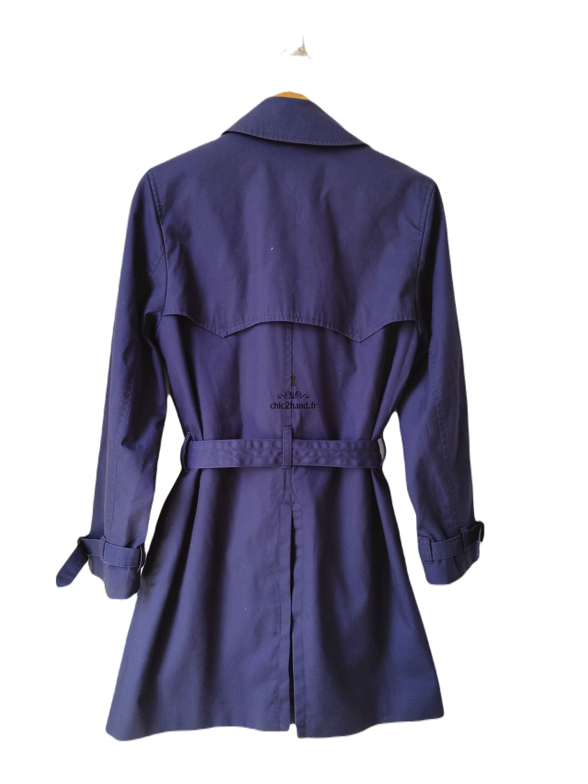 Trench imperméable classique Comptoir des Cotonniers Isore bleu marine M NEUF – Image 3