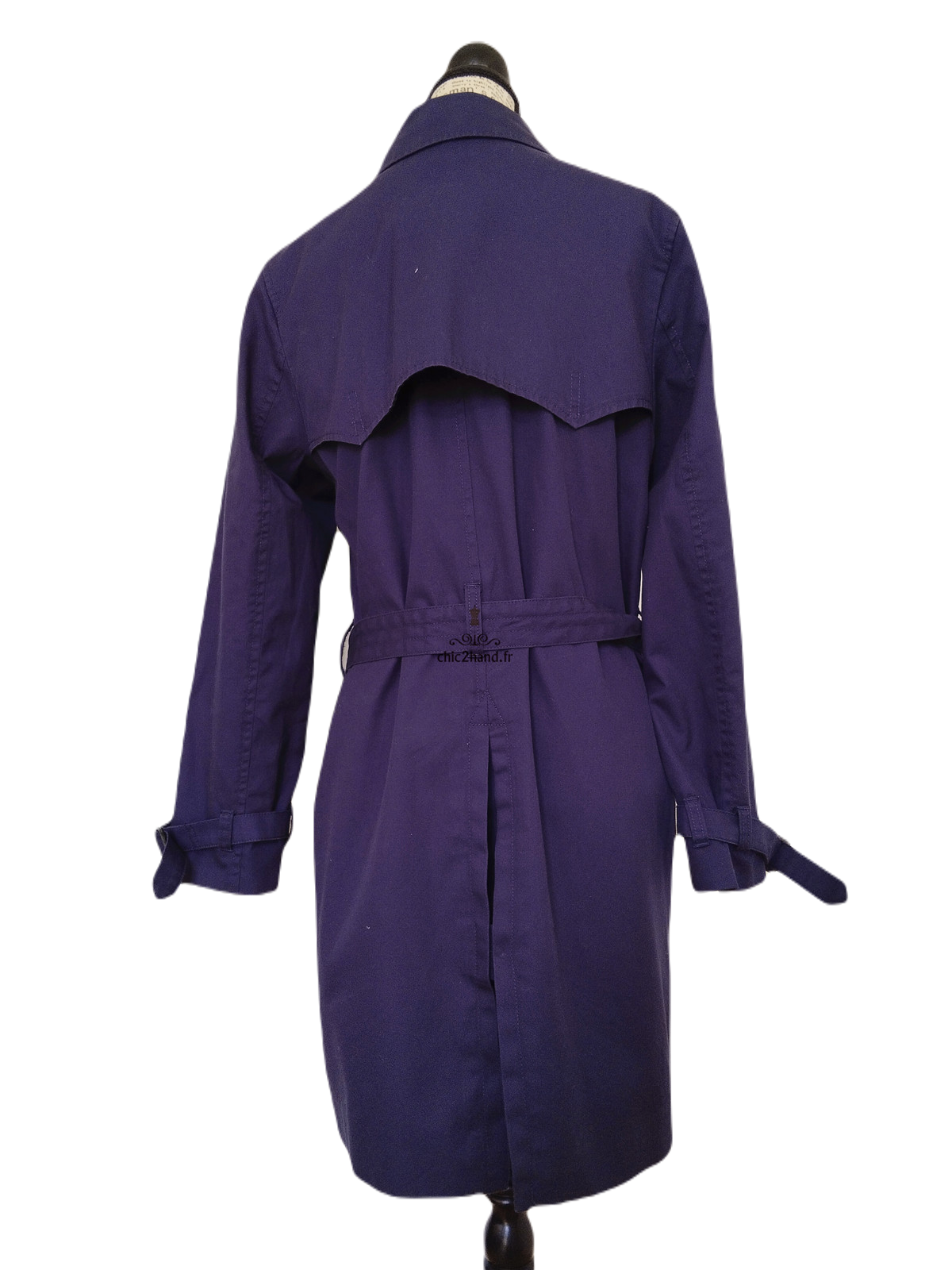 Trench imperméable classique Comptoir des Cotonniers Isore bleu marine M NEUF – Image 5