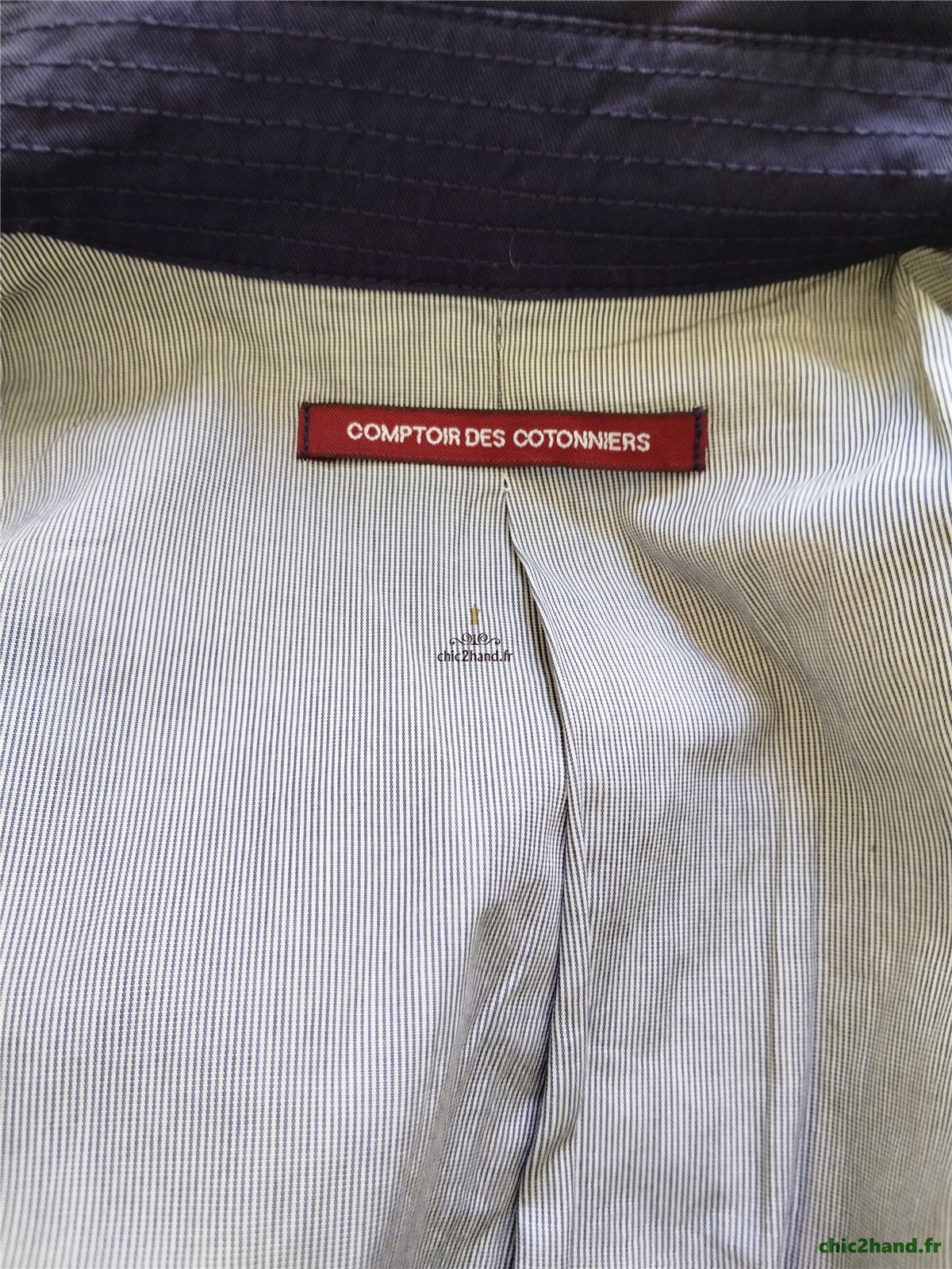 Trench imperméable classique Comptoir des Cotonniers Isore bleu marine M NEUF – Image 8