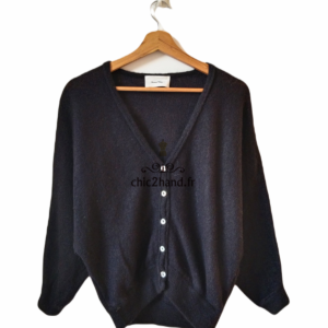 Gilet oversize laine mohair American Vintage ugo20 UGOBALL noir XS S TBE