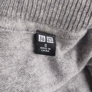 Pull col roulé oversize 100% pur cachemire Uniqlo gris neuf S NEUF