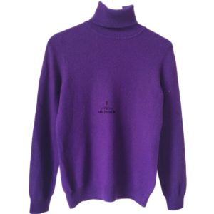 Pull col roulé 100% pur cachemire Uniqlo L Violet NEUF