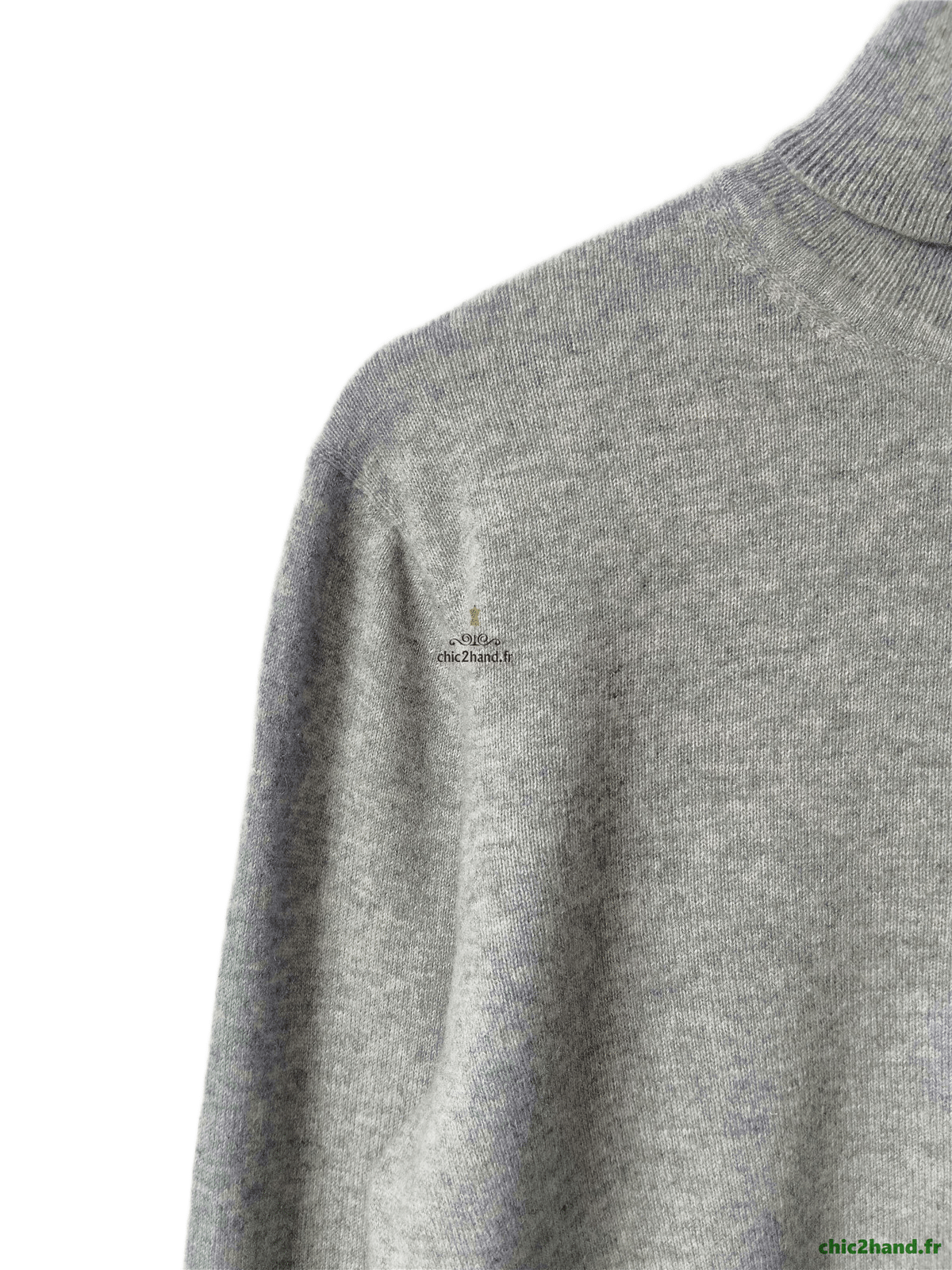 Pull col roulé oversize 100% pur cachemire Uniqlo gris neuf S NEUF – Image 5
