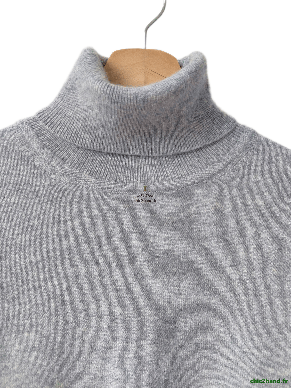 Pull col roulé oversize 100% pur cachemire Uniqlo gris neuf S NEUF – Image 12