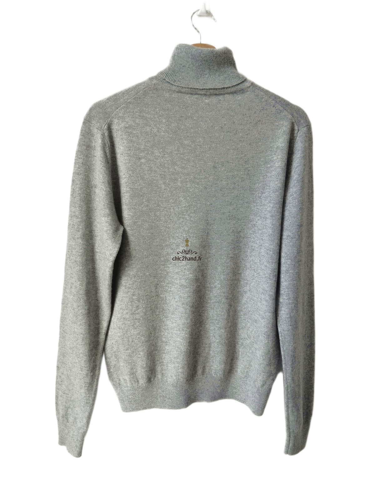 Pull col roulé oversize 100% pur cachemire Uniqlo gris neuf S NEUF – Image 10