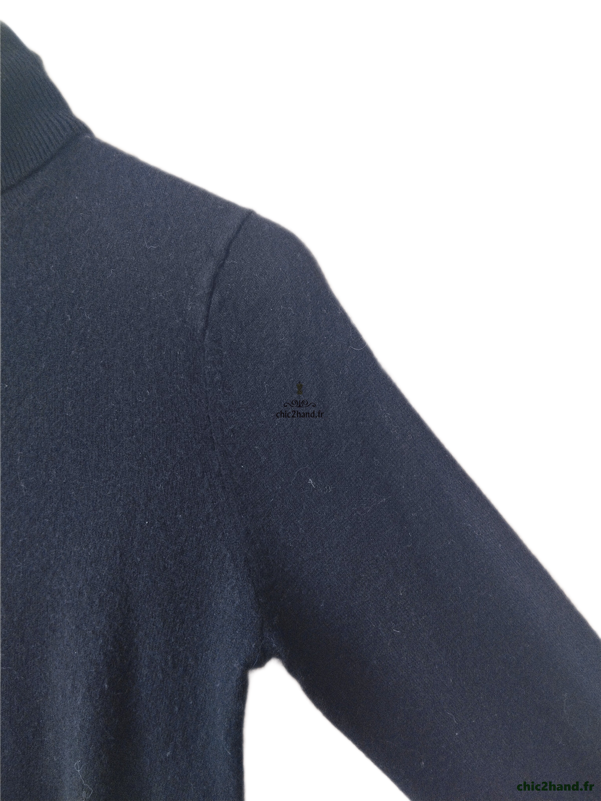 Pull col roulé 100% pur cachemire Uniqlo noir XS TBE – Image 3