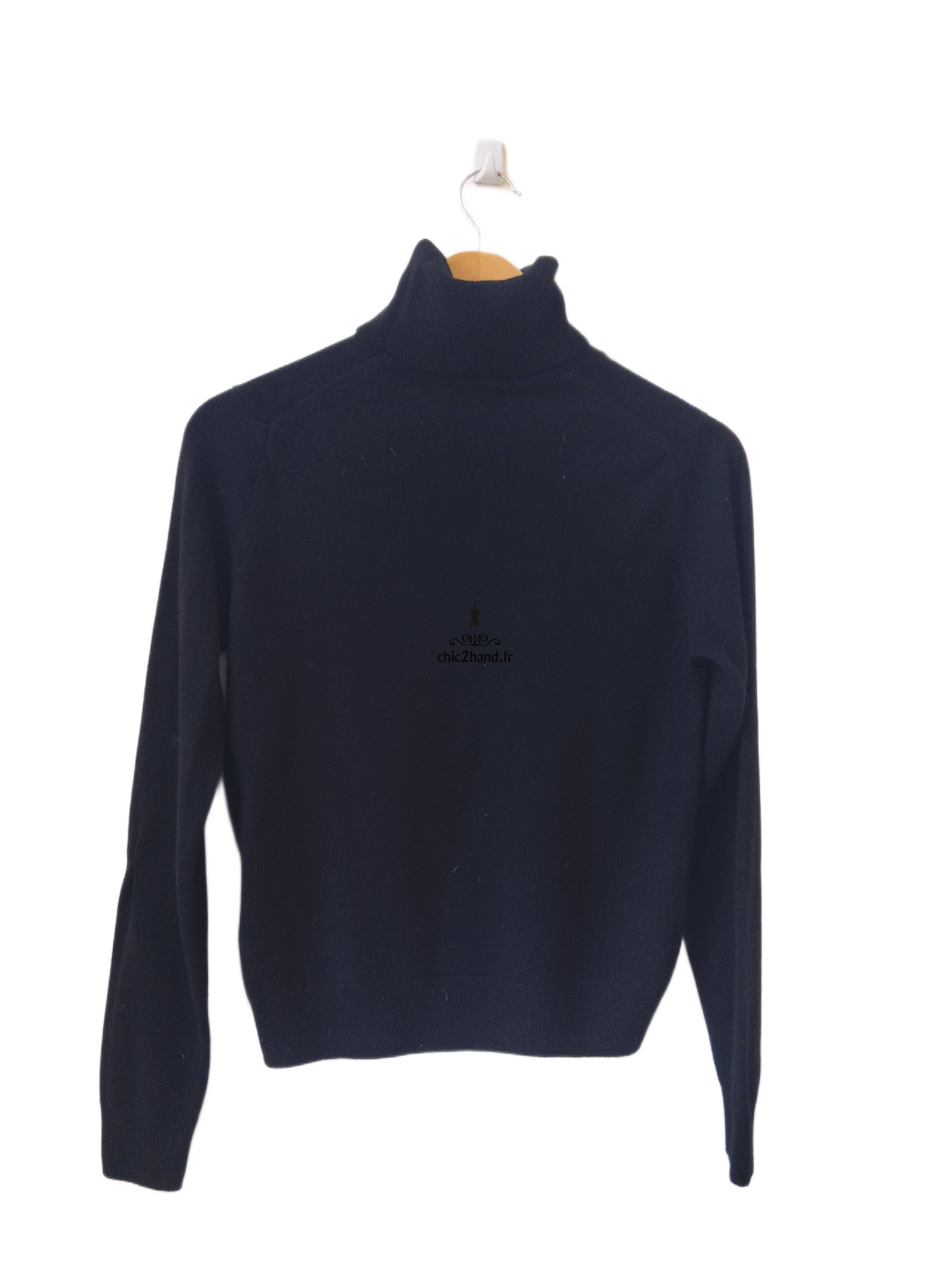 Pull col roulé 100% pur cachemire Uniqlo noir XS TBE – Image 7