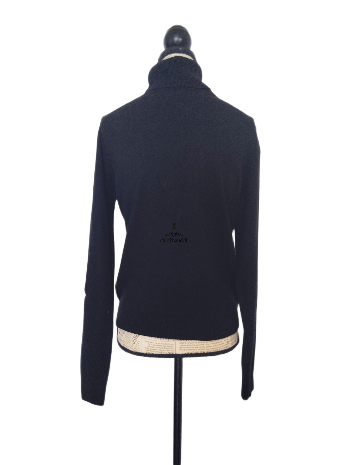 Pull col roulé 100% pur cachemire Uniqlo noir XS TBE – Image 10