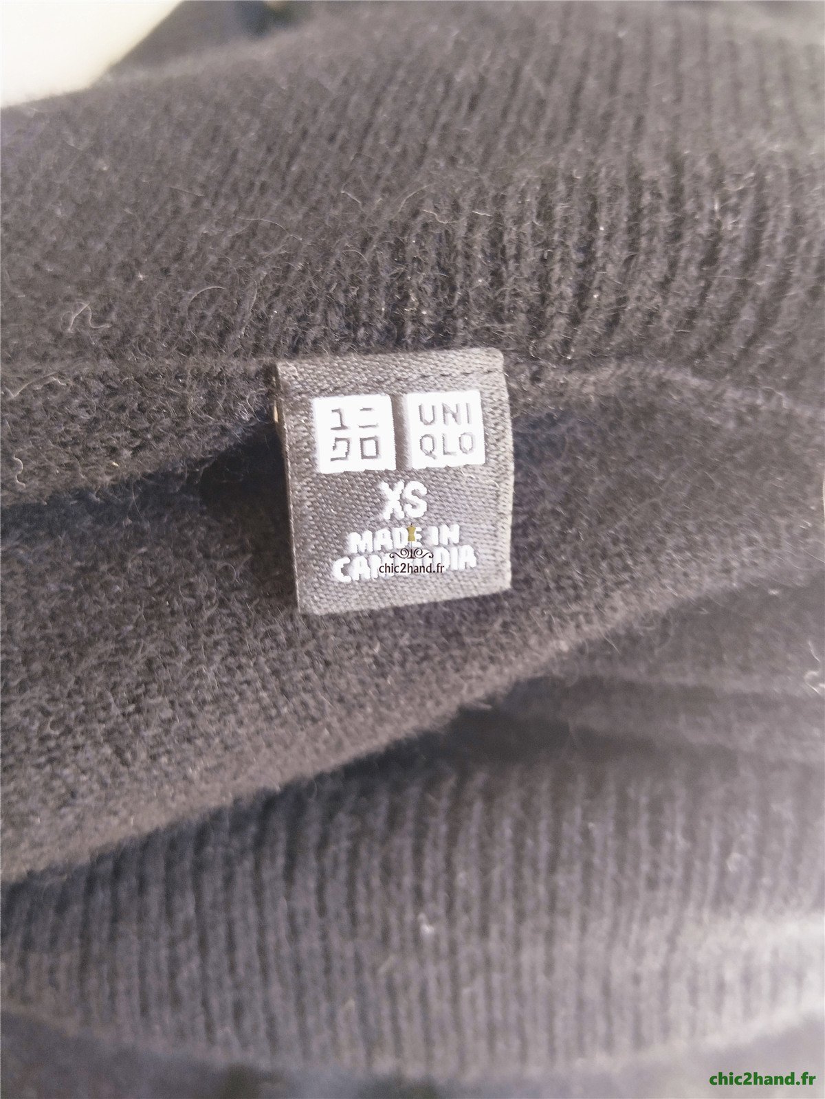 Pull col roulé 100% pur cachemire Uniqlo noir XS TBE – Image 12