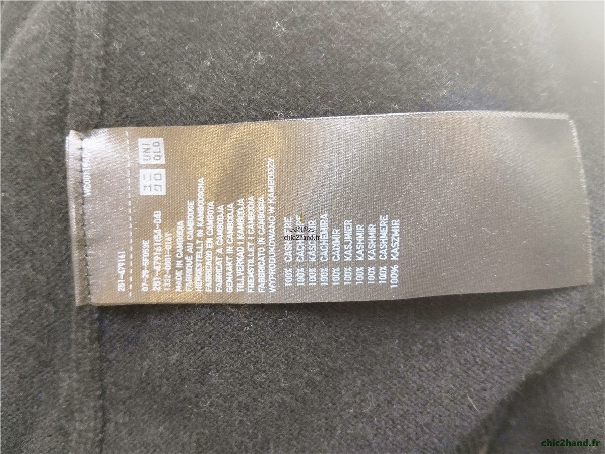 Pull col roulé 100% pur cachemire Uniqlo noir XS TBE – Image 11