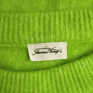 Pull oversize laine alpaga American Vintage vito18e VITOW vert olive M L NEUF