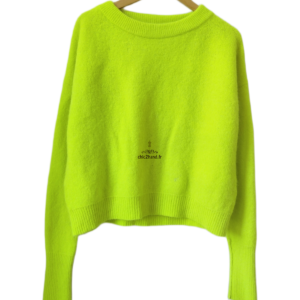 Pull oversize laine alpaga American Vintage vito18e VITOW vert fluo M L TBE