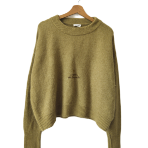 Pull oversize laine alpaga American Vintage vito18e VITOW vert olive M L NEUF