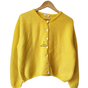 Gilet oversize laine alpaga American Vintage vito19e VITOW jaune M Excellent état