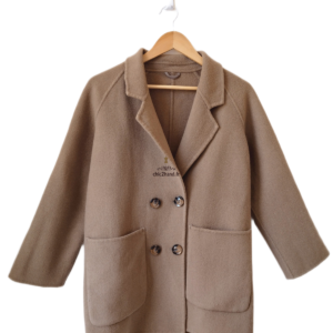 Manteau oversize doudou pure laine camel S NEUF